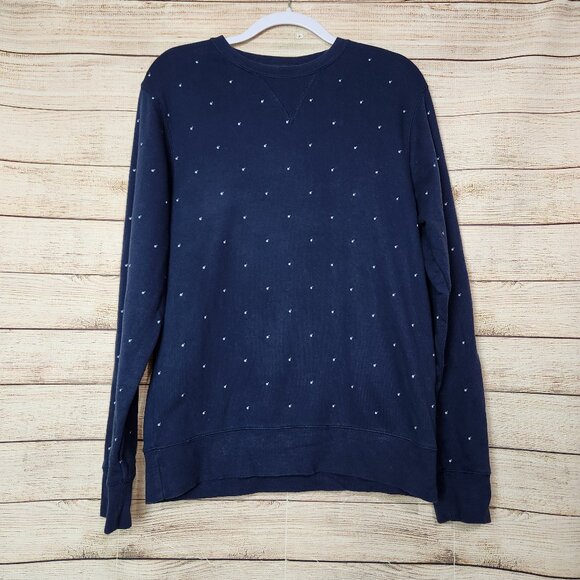 The Hundreds Crewneck Sweatshirt Men's Small Blue White Dot Streetwear Pullover - Picture 1 of 12